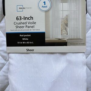 Mainstays White Sheer Curtain Panel
